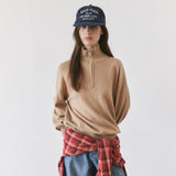 SIKN2200 Wool-Blend High-Neck Zip-Up Knit_Beige