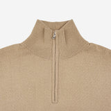 SIKN2200 Wool-Blend High-Neck Zip-Up Knit_Beige