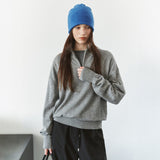 SIKN2200 Wool-Blend High-Neck Zip-Up Knit_Melange gray