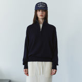 SIKN2200 Wool-Blend High-Neck Zip-Up Knit_Navy