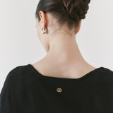 SIKN2202 Soft Wool Deep V-Neck Knit_Black