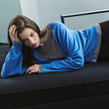 SIKN2202 Soft Wool Deep V-Neck Knit_Pastel blue