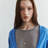 SIKN2202 Soft Wool Deep V-Neck Knit_Pastel blue