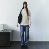 SIKN2202 Soft Wool Deep V-Neck Knit_Cream