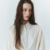 SIKN2202 Soft Wool Deep V-Neck Knit_Cream