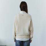 SIKN2202 Soft Wool Deep V-Neck Knit_Cream