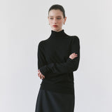SIKN2205 Soft Slim Turtleneck Knit_Black