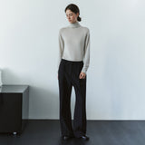 SIKN2205 Soft Slim Turtleneck Knit_Olive gray