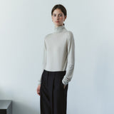 SIKN2205 Soft Slim Turtleneck Knit_Olive gray
