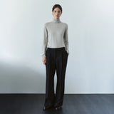 SIKN2205 Soft Slim Turtleneck Knit_Olive gray