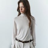 SIKN2205 Soft Slim Turtleneck Knit_Rose gray