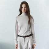 SIKN2205 Soft Slim Turtleneck Knit_Rose gray