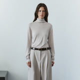 SIKN2205 Soft Slim Turtleneck Knit_Rose gray