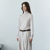 SIKN2205 Soft Slim Turtleneck Knit_Rose gray