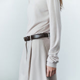 SIKN2205 Soft Slim Turtleneck Knit_Rose gray