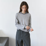 SIKN2207 Wool-Blend Preppy Striped Knit_Melange gray