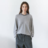SIKN2207 Wool-Blend Preppy Striped Knit_Melange gray