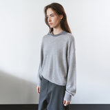 SIKN2207 Wool-Blend Preppy Striped Knit_Melange gray
