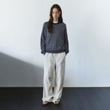 SIKN2207 Wool-Blend Preppy Striped Knit_Navy