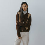 SIKN2210 Argyle Knit Cardigan_Brown