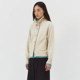 SIKN2211 High-Neck Pocket Knit Cardigan_Cream