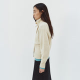 SIKN2211 High-Neck Pocket Knit Cardigan_Cream