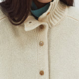 SIKN2211 High-Neck Pocket Knit Cardigan_Cream