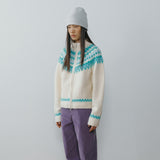 SIKN2216 Indian Jacquard Zip-Up Knit_Cream
