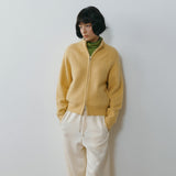 SIKN2217 Wool Blend Zip-Up Knit_Butter yellow