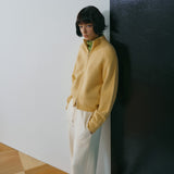 SIKN2217 Wool Blend Zip-Up Knit_Butter yellow
