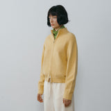 SIKN2217 Wool Blend Zip-Up Knit_Butter yellow