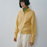 SIKN2217 Wool Blend Zip-Up Knit_Butter yellow