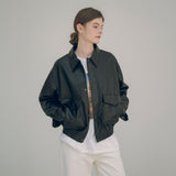 SIOT4079 Fake Leather Bomber Jacket_Black