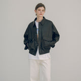 SIOT4079 Fake Leather Bomber Jacket_Black