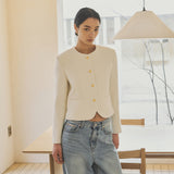 SIOT4100 Classic Tweed Jacket_Ivory