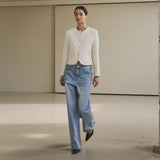 SIOT4100 Classic Tweed Jacket_Ivory