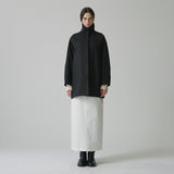 SIOT4152 High Neck Half Trench Coat_Charcoal