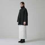 SIOT4152 High Neck Half Trench Coat_Charcoal