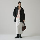 SIOT4152 High Neck Half Trench Coat_Charcoal