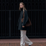SIOT4152 High Neck Half Trench Coat_Charcoal