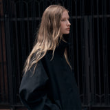 SIOT4152 High Neck Half Trench Coat_Charcoal
