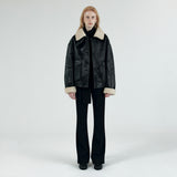 SIOT4173 Fake Mustard Bomber Jacket_Black