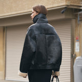 SIOT4173 Fake Mustard Bomber Jacket_Black