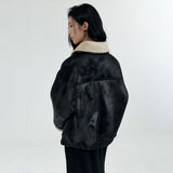 SIOT4173 Fake Mustard Bomber Jacket_Black