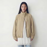 SIOT4182 High Neck Button Blouson_Beige
