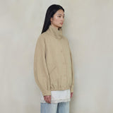 SIOT4182 High Neck Button Blouson_Beige