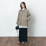 SIOT4184 Belted Half Trench Jacket_Greige