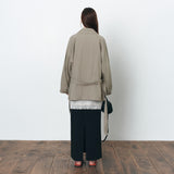 SIOT4184 Belted Half Trench Jacket_Greige