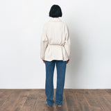 SIOT4184 Belted Half Trench Jacket_Cream