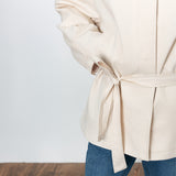 SIOT4184 Belted Half Trench Jacket_Cream